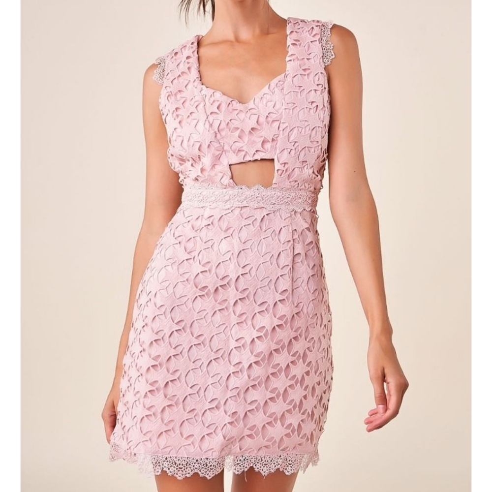 Sugarlips Mauve Pink Cut Out Dress